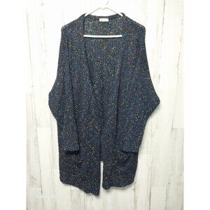 Margeaux & Ellie Large Blue Speckled Knit Cardigan 3X